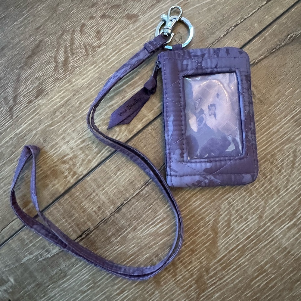 Vera Bradley Women's Cotton Zip ID Case and Lanyard Combo